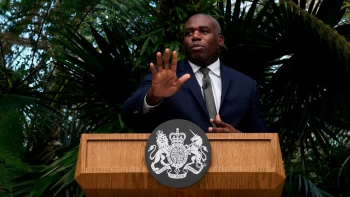 David Lammy promises to put climate action at the center of UK foreign policy